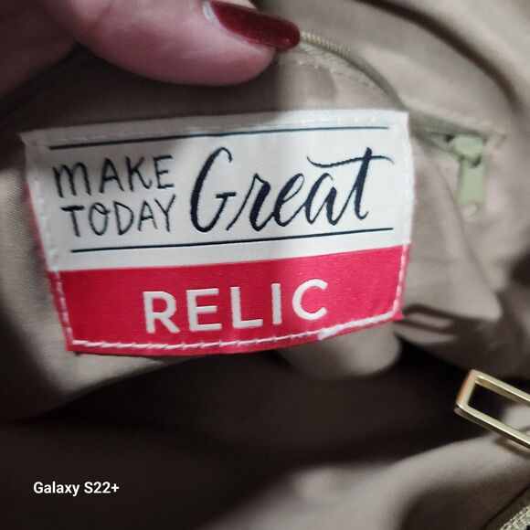 Relic Vintage Leather Shoulder Bag Retro Leather Western Cowgirl Equestrian Grey - Picture 2 of 6